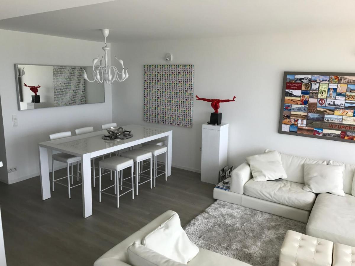 White Sea/Sun/Sky Dreams 4 Six @ Nieuwpoort Apartment Luaran gambar